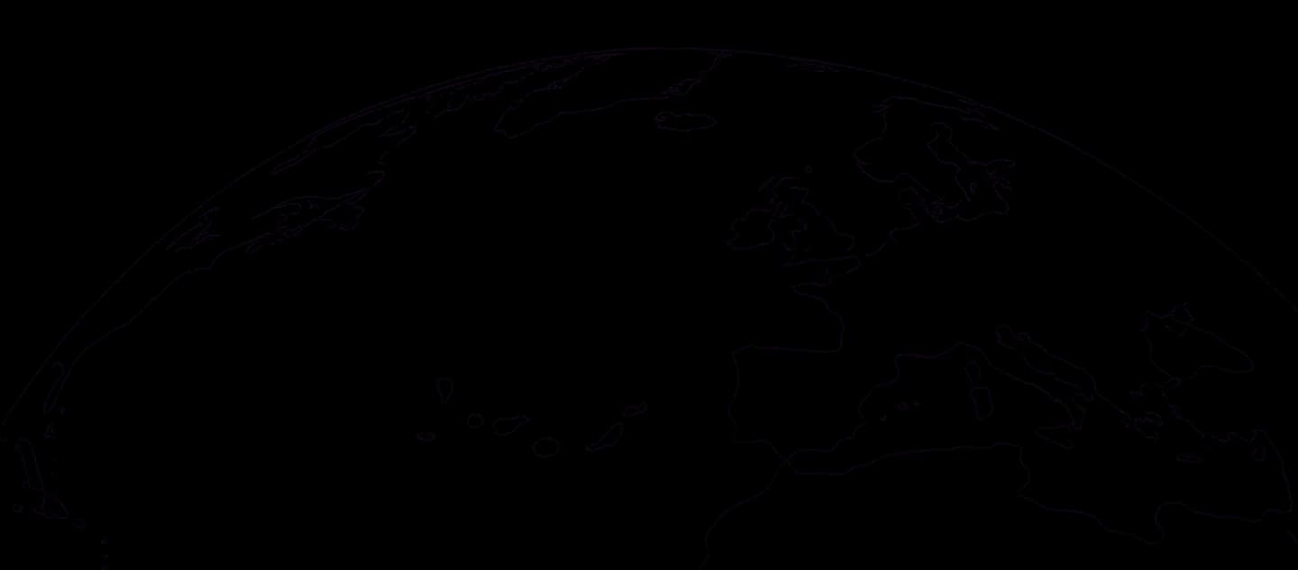 Ilustración de una semi-circunferencia del mapa del mundo